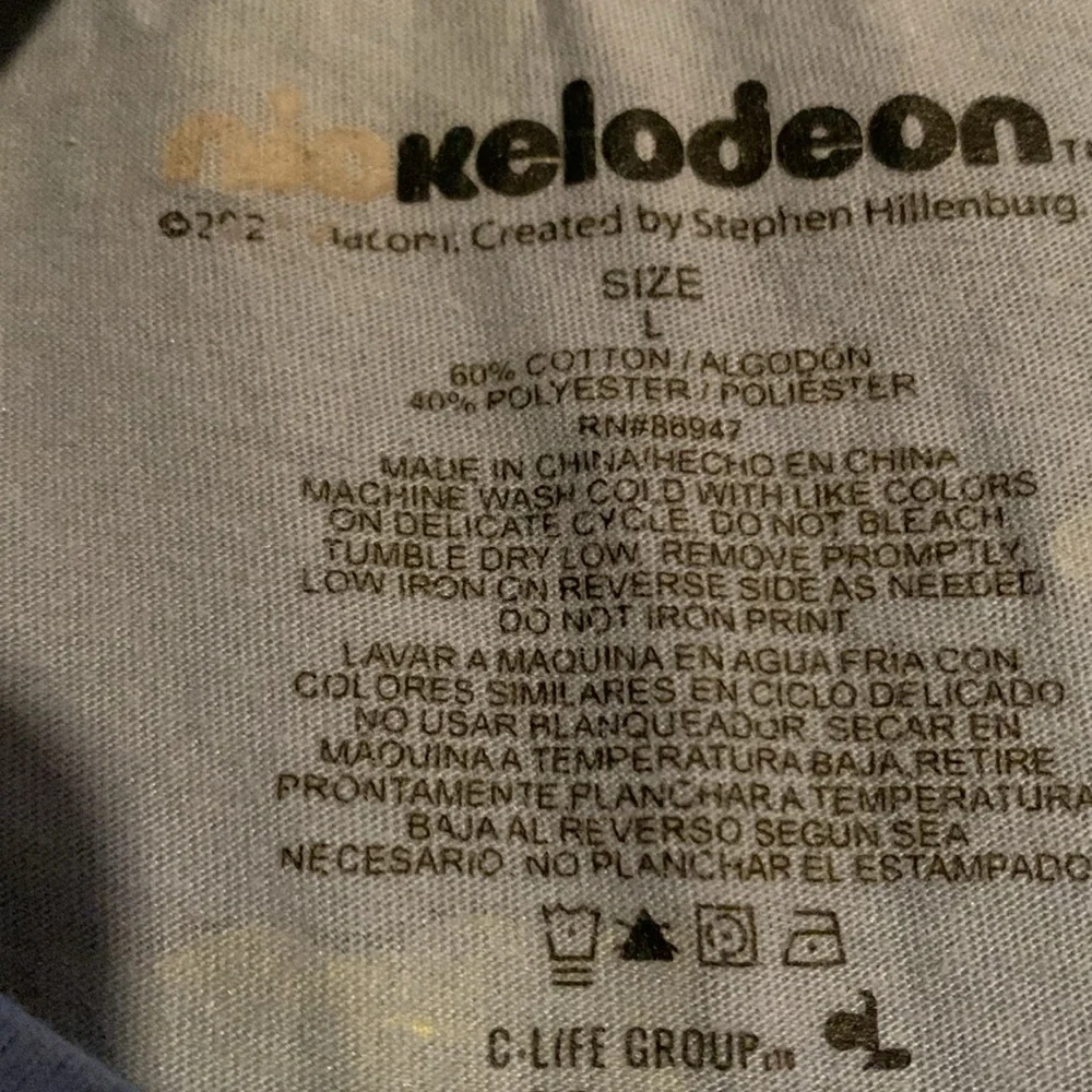 Nickelodeon cropped graphicSpongeBob Tee shirt Large many faces of SpongeBob - Picture 3 of 5